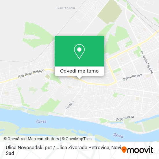 Ulica Novosadski put / Ulica Zivorada Petrovica mapa