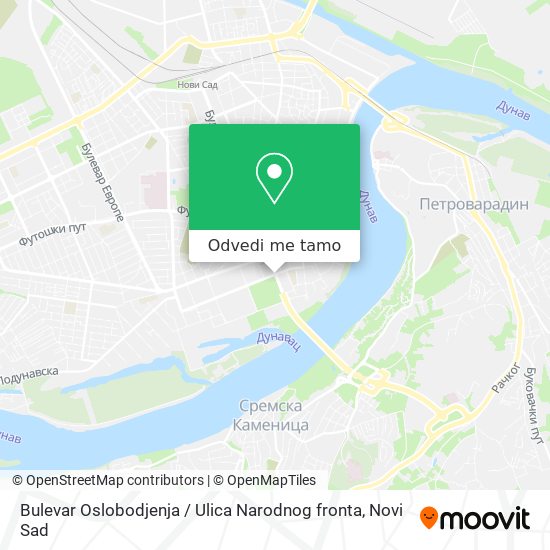 Bulevar Oslobodjenja / Ulica Narodnog fronta mapa