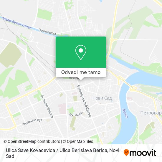 Ulica Save Kovacevica / Ulica Berislava Berica mapa