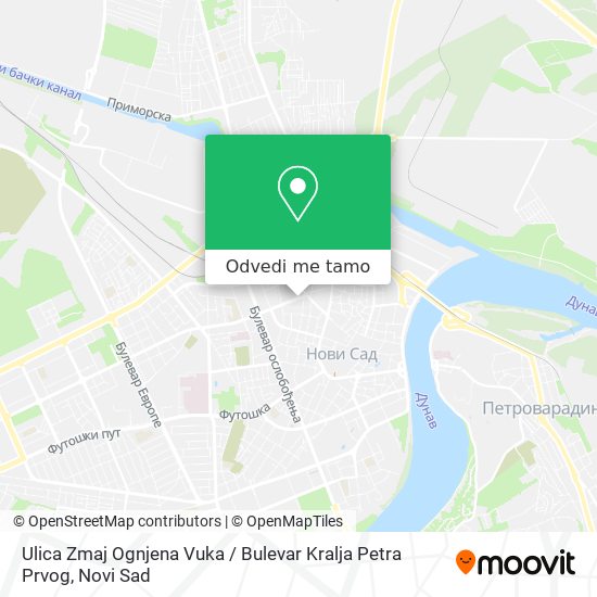 Ulica Zmaj Ognjena Vuka / Bulevar Kralja Petra Prvog mapa