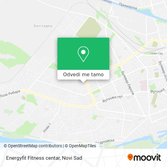 Energyfit Fitness centar mapa