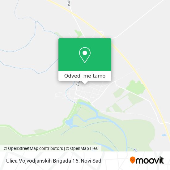 Ulica Vojvodjanskih Brigada 16 mapa