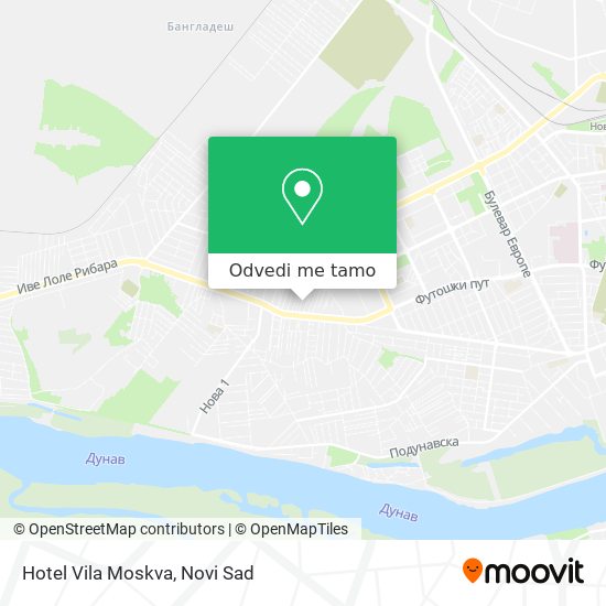 Hotel Vila Moskva mapa