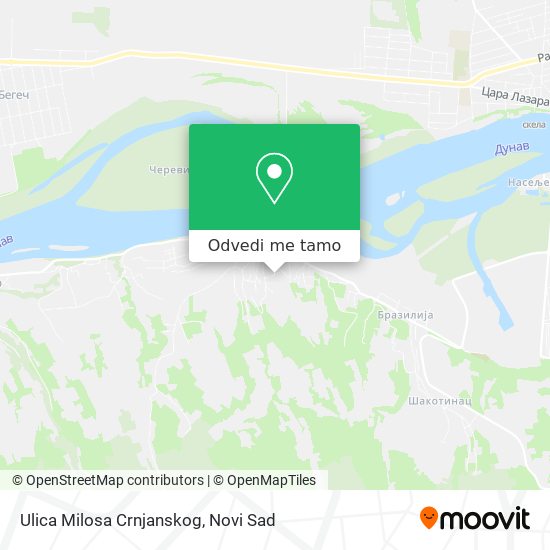 Ulica Milosa Crnjanskog mapa