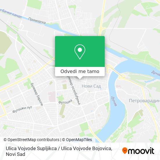 Ulica Vojvode Supljikca / Ulica Vojvode Bojovica mapa