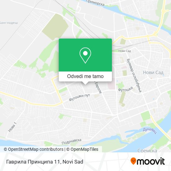 Гаврила Принципа 11 mapa