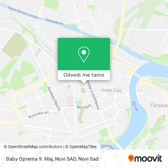 Baby Oprema 9. Maj, Novi SAD mapa