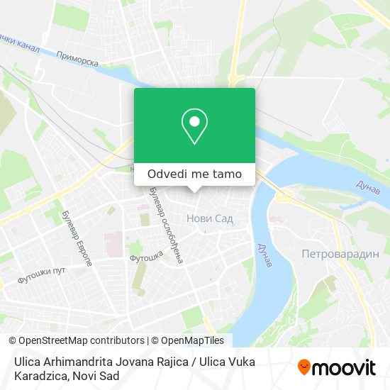 Ulica Arhimandrita Jovana Rajica / Ulica Vuka Karadzica mapa