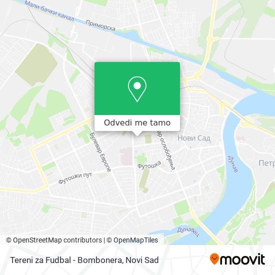 Tereni za Fudbal - Bombonera mapa