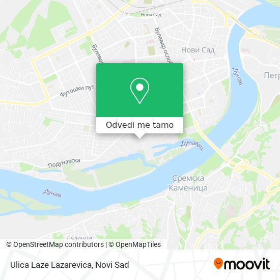 Ulica Laze Lazarevica mapa