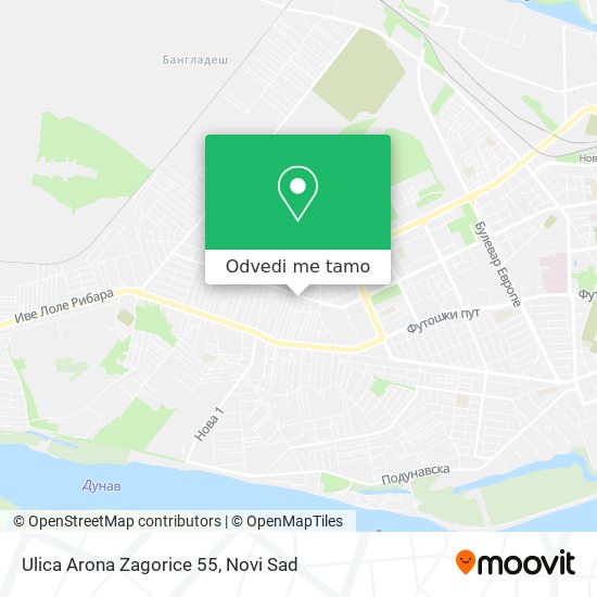 Ulica Arona Zagorice 55 mapa