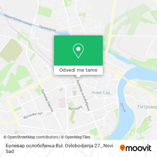 Булевар ослобођења Bul. Oslobodjenja 27. mapa