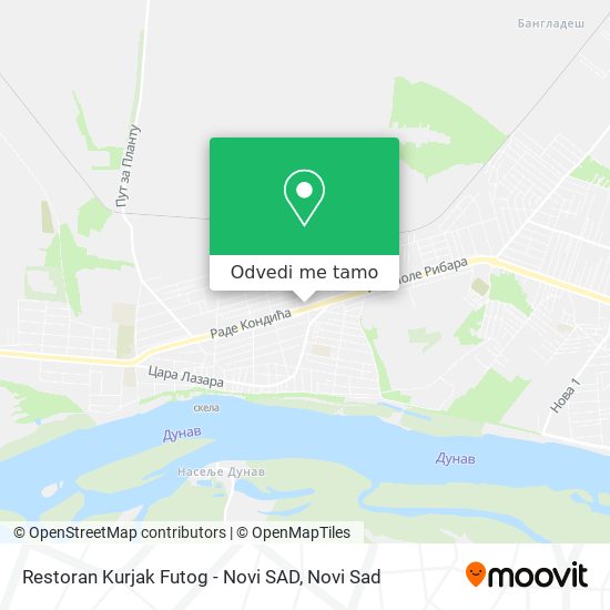 Restoran Kurjak Futog - Novi SAD mapa