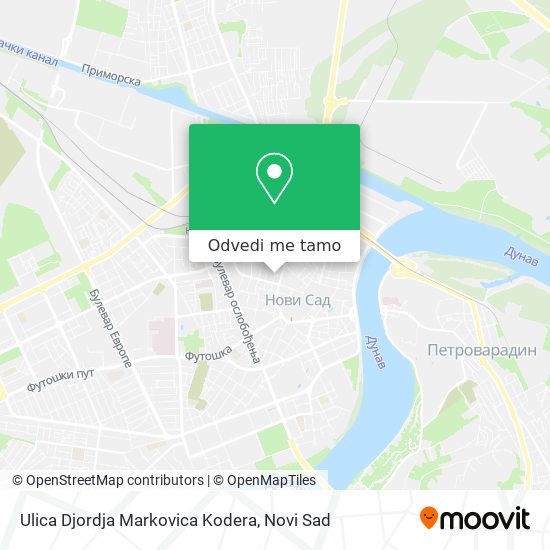 Ulica Djordja Markovica Kodera mapa