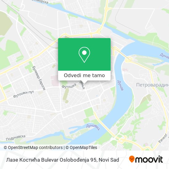 Лазе Костића Bulevar Oslobođenja 95 mapa