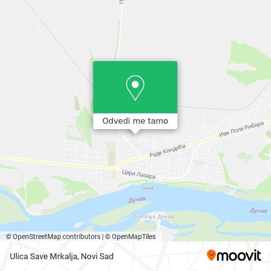 Ulica Save Mrkalja mapa