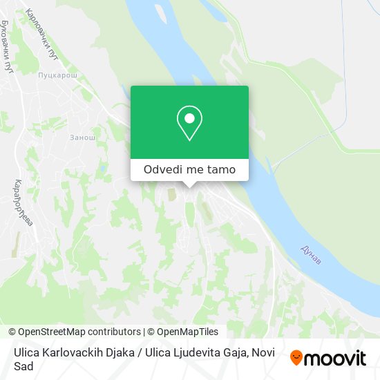 Ulica Karlovackih Djaka / Ulica Ljudevita Gaja mapa