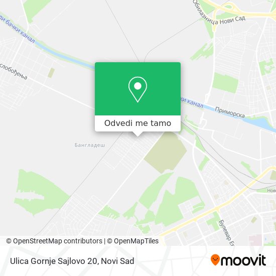 Ulica Gornje Sajlovo 20 mapa