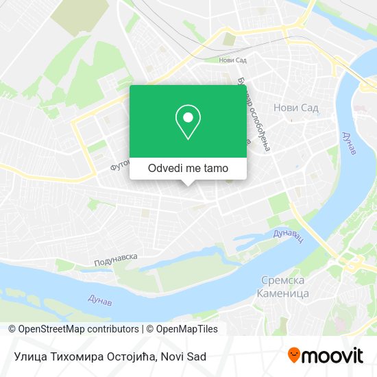 Улица Тихомира Остојића mapa