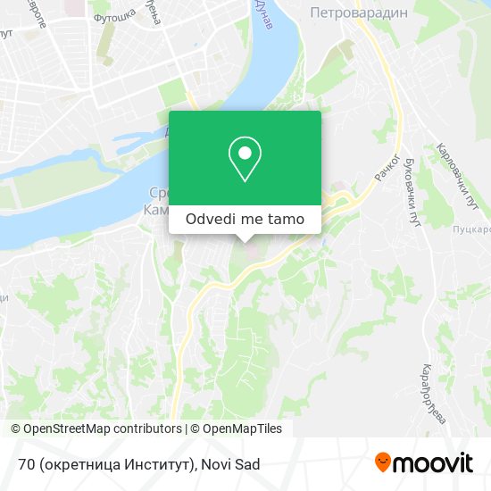 70 (окретница Институт) mapa