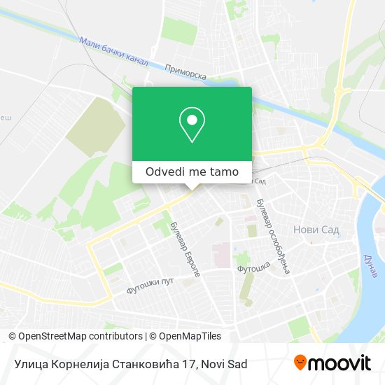 Улица Корнелија Станковића 17 mapa