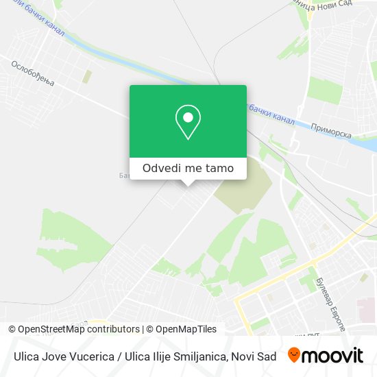 Ulica Jove Vucerica / Ulica Ilije Smiljanica mapa