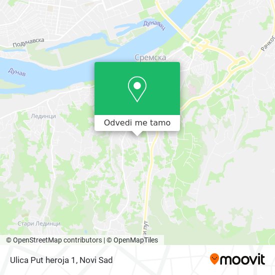 Ulica Put heroja 1 mapa