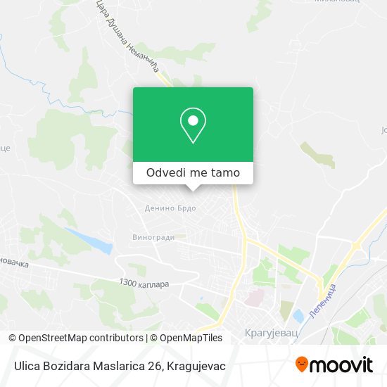 Ulica Bozidara Maslarica 26 mapa