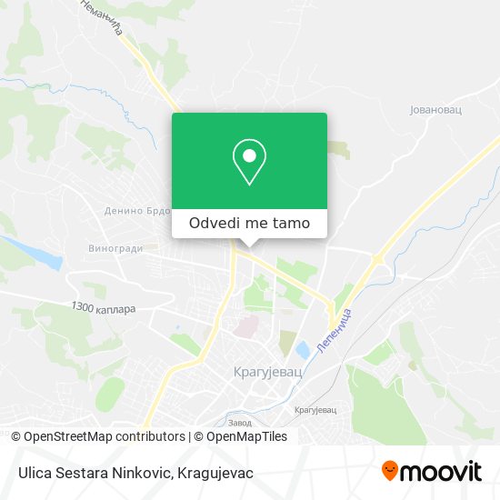 Ulica Sestara Ninkovic mapa