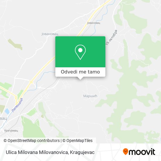 Ulica Milovana Milovanovica mapa