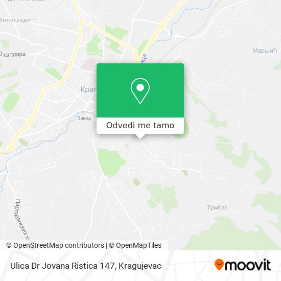 Ulica Dr Jovana Ristica 147 mapa