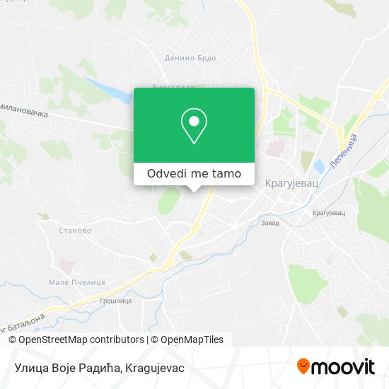 Улица Воје Радића mapa