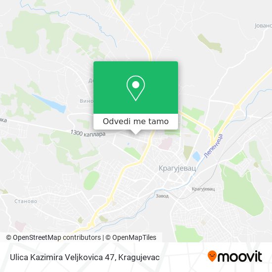 Ulica Kazimira Veljkovica 47 mapa