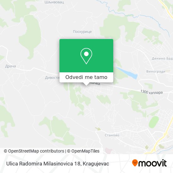 Ulica Radomira Milasinovica 18 mapa