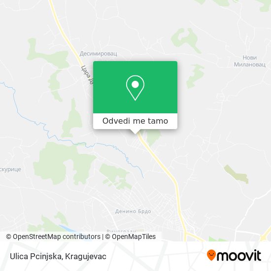 Ulica Pcinjska mapa