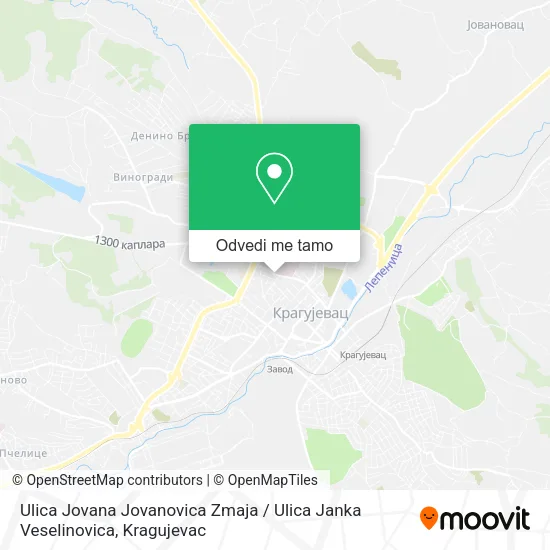 Ulica Jovana Jovanovica Zmaja / Ulica Janka Veselinovica mapa