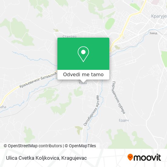 Ulica Cvetka Koljkovica mapa