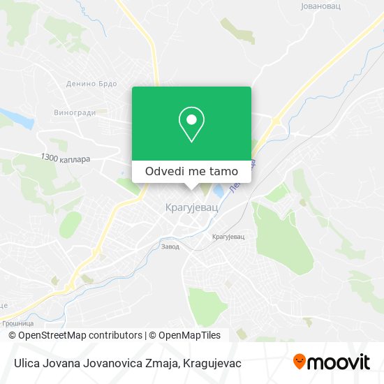 Ulica Jovana Jovanovica Zmaja mapa
