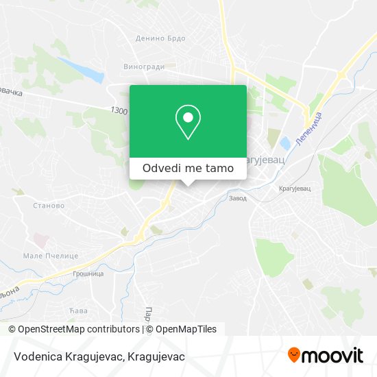 Vodenica Kragujevac mapa