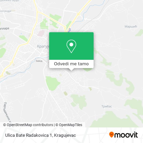 Ulica Bate Radakovica 1 mapa