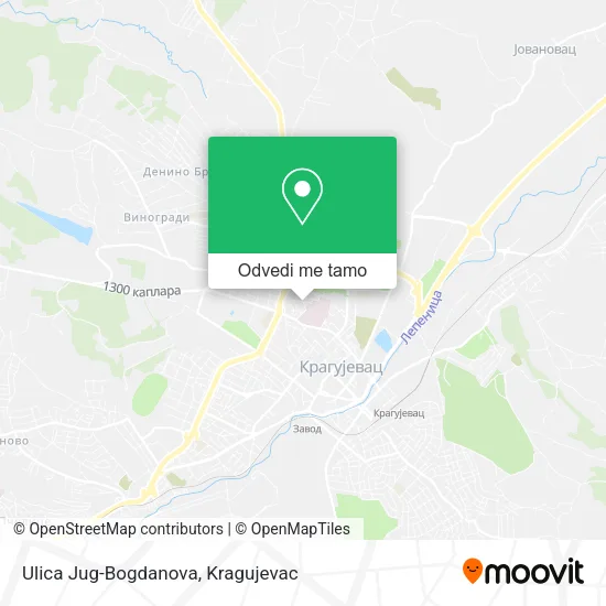 Ulica Jug-Bogdanova mapa