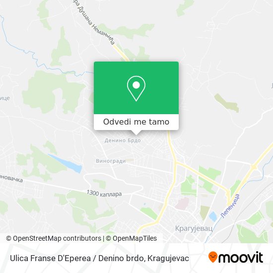 Ulica Franse D'Eperea / Denino brdo mapa