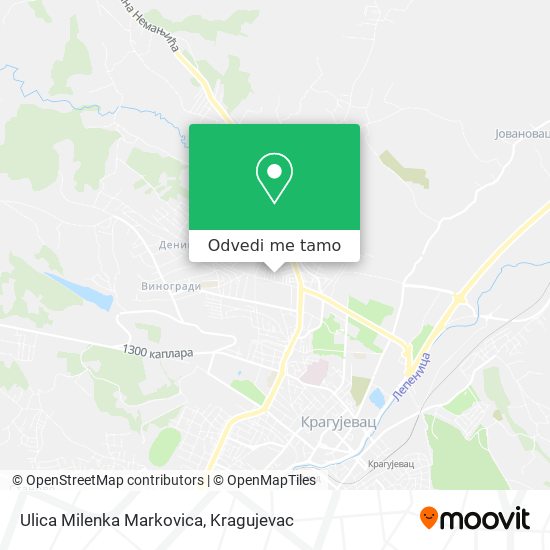 Ulica Milenka Markovica mapa