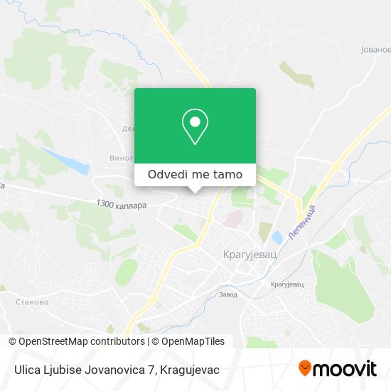 Ulica Ljubise Jovanovica 7 mapa