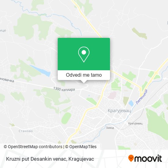 Kruzni put Desankin venac mapa