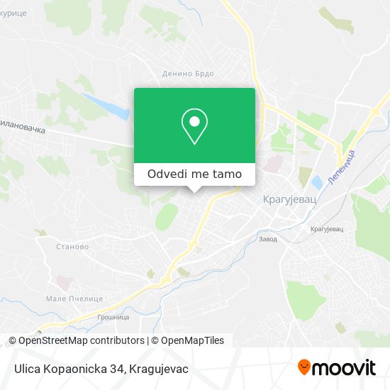 Ulica Kopaonicka 34 mapa