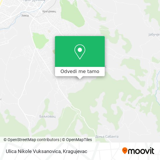 Ulica Nikole Vuksanovica mapa