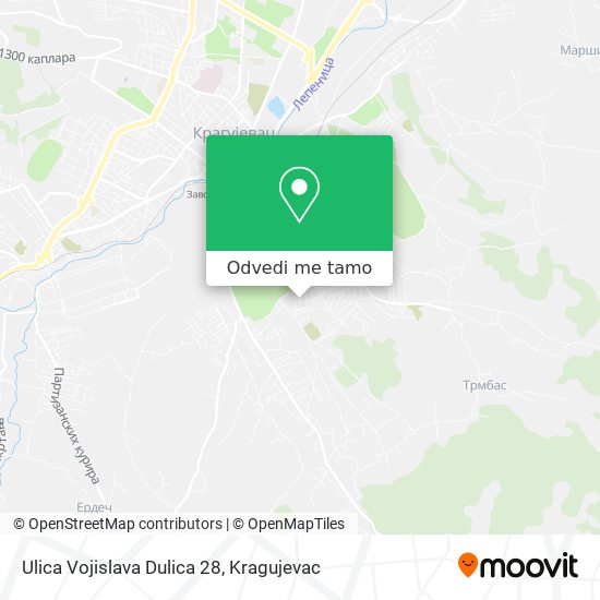 Ulica Vojislava Dulica 28 mapa