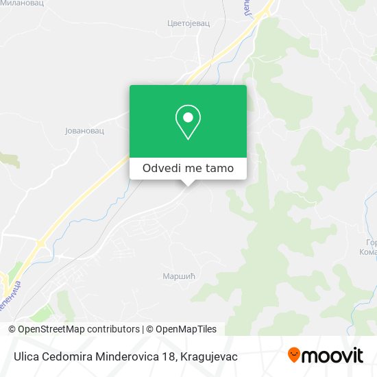 Ulica Cedomira Minderovica 18 mapa