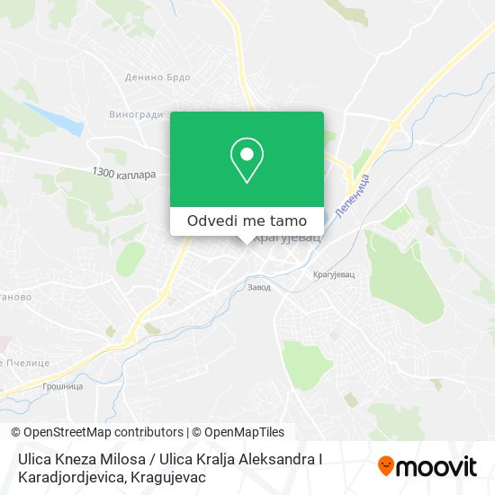 Ulica Kneza Milosa / Ulica Kralja Aleksandra I Karadjordjevica mapa